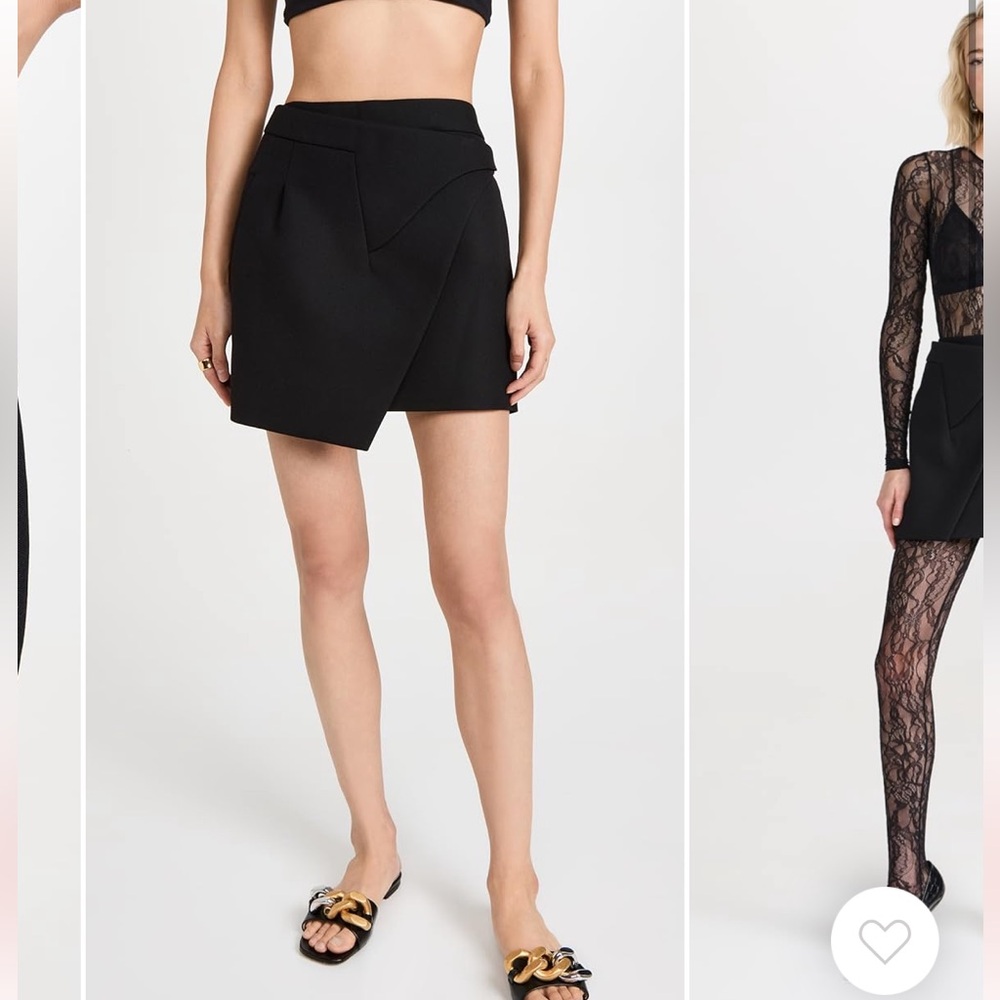 WARDROBE.NYC Wrap Mini Skirt Black Size XS